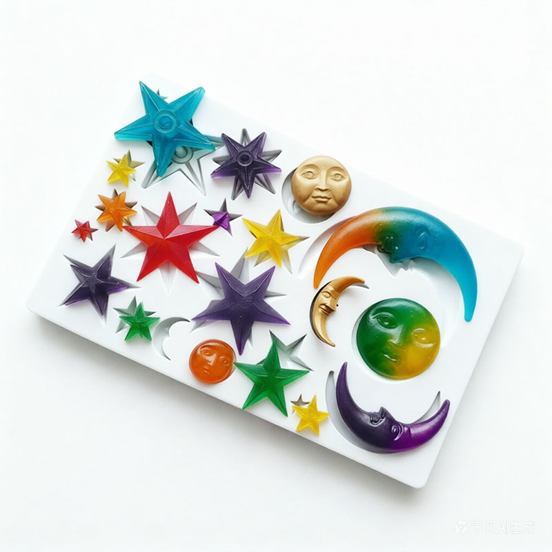Resin Art Products - Sun Face Moon Stars Polymer Clay