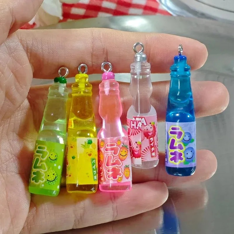 Resin Art Accessories - 10Pcs Tiny Soda Bottle Resin Charms