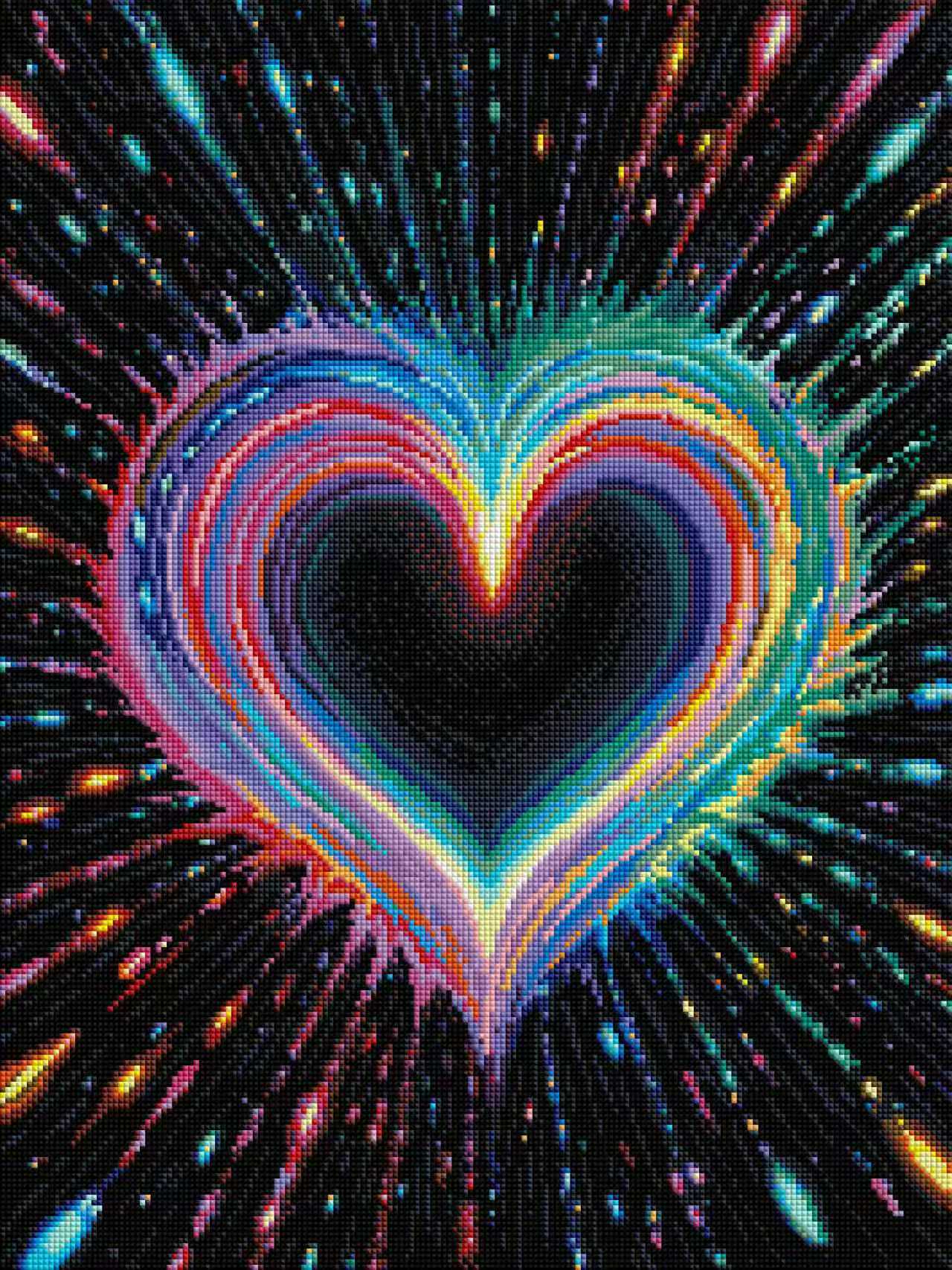Resin Art For Beginners - ForeverYoung 43.7×58.3cm Heart Radiance Diamond Painting