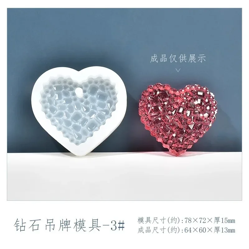 Resin Art Heart - Heart-Shaped Crystal Epoxy Resin Mold -