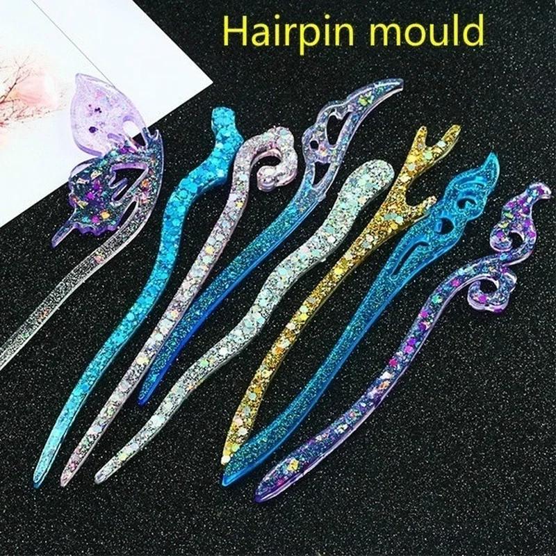 Resin Art And Deco - New Transparent Hairpin Silicone Special Mould