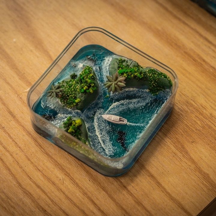Handcrafted Micro-Island of Fa - Resin Art Ideas review and price