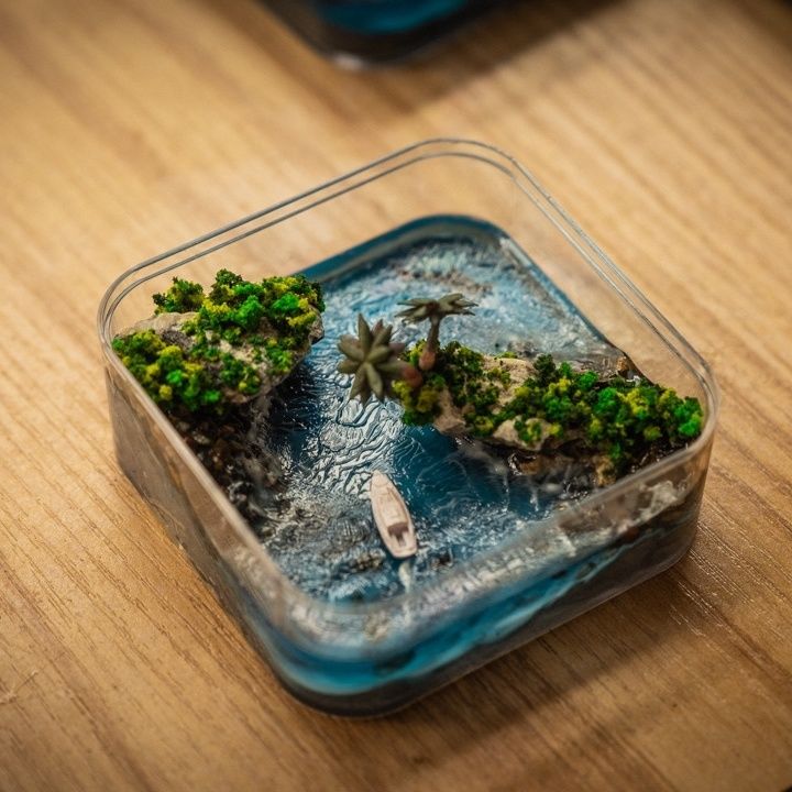 Handcrafted Micro-Island of Fa - Resin Art Ideas review and price