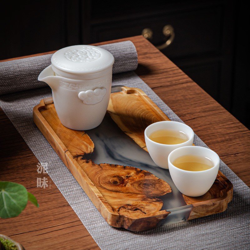 Japanese Zen Style Thuja Wood  - Resin Art Wooden Tray review and price