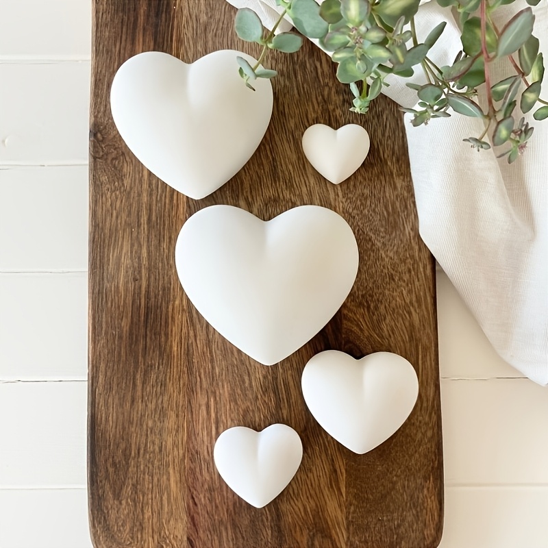 5pcs Heart-Shaped Gypsum Candl - Resin Art Heart review and price