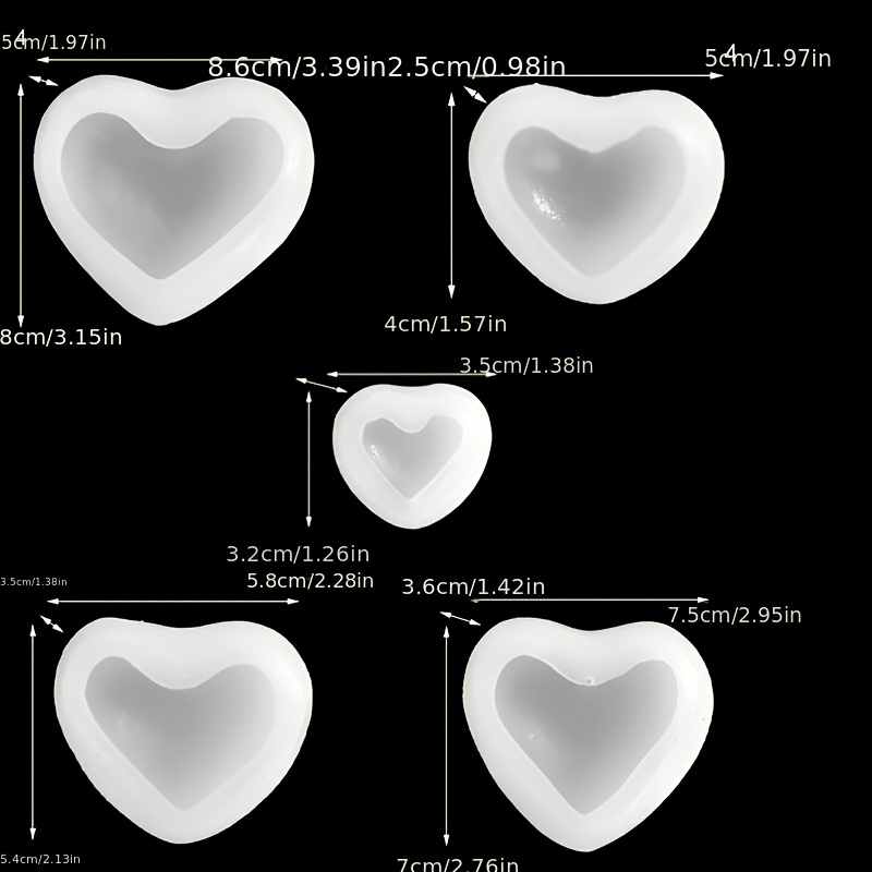 5pcs Heart-Shaped Gypsum Candl - Resin Art Heart review and price