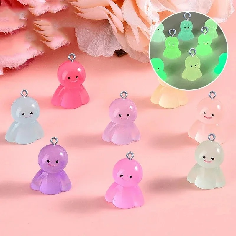 10Pcs Glow In Dark Cartoon Dol - Resin Art Products review and price