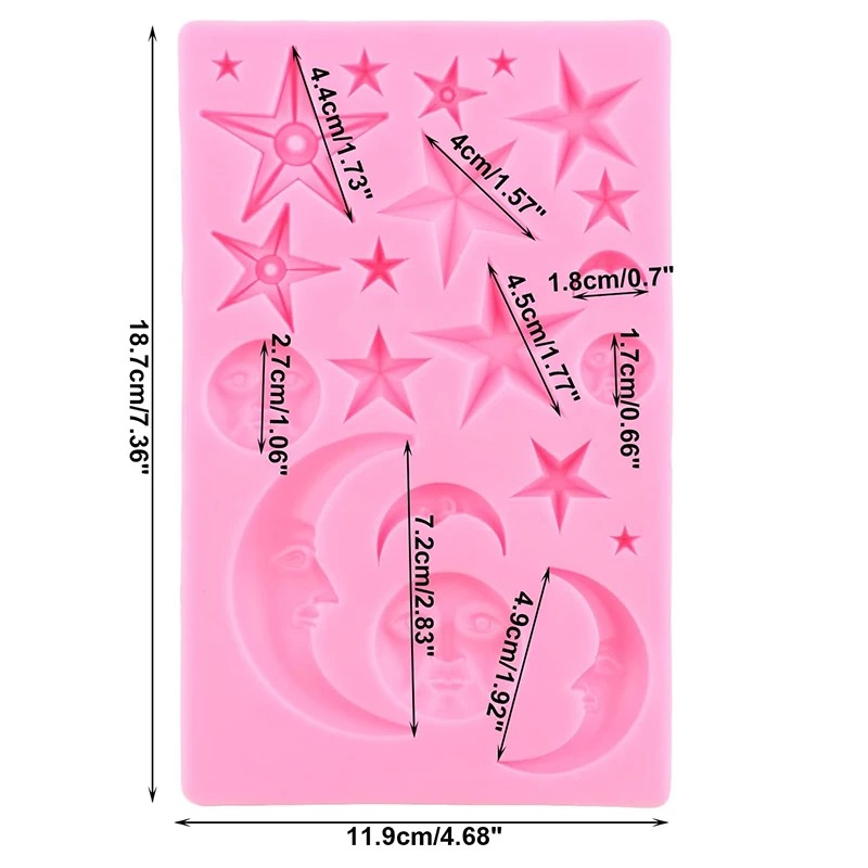 Sun Face Moon Stars Polymer Cl - Resin Art Products review and price