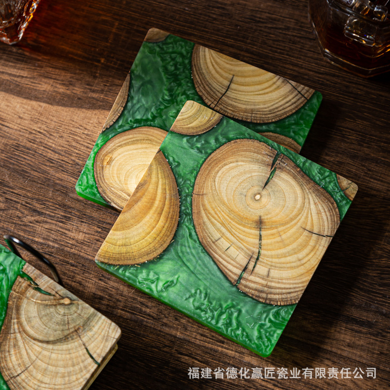 Zen Ink-Art Dry Brew Tea Tray  - Resin Art Wooden Tray review and price