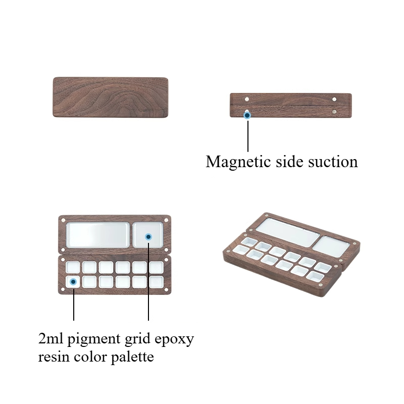 Solid Wood Watercolor Pigment  - Resin Art Wooden Tray review and price