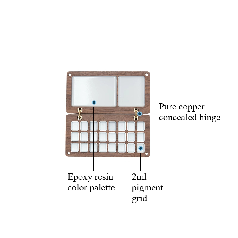 Solid Wood Watercolor Pigment  - Resin Art Wooden Tray review and price
