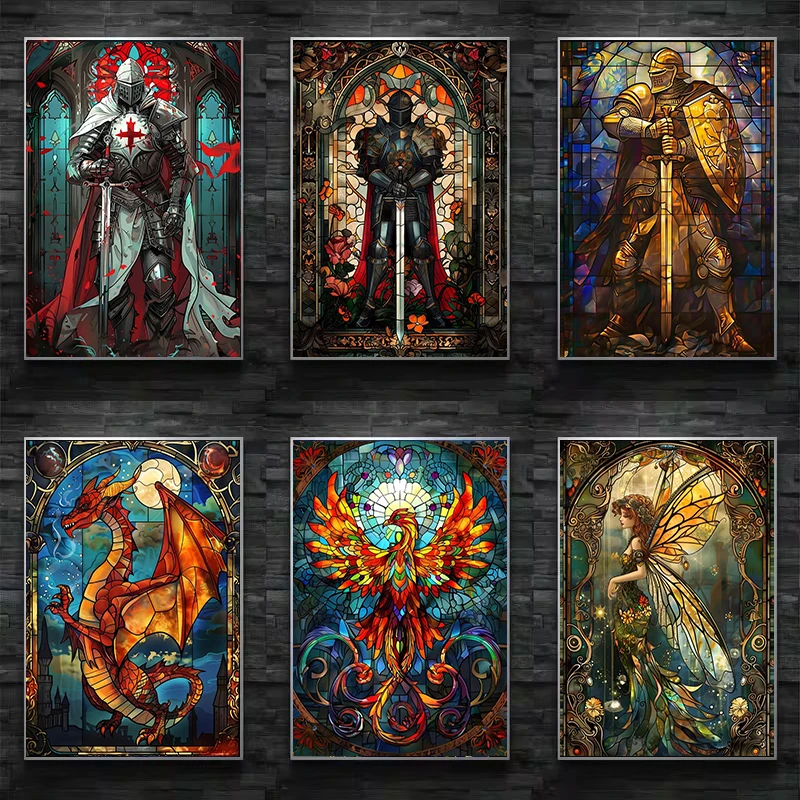 Fantasy Stained Glass Poster P - Resin Art And Deco review and price