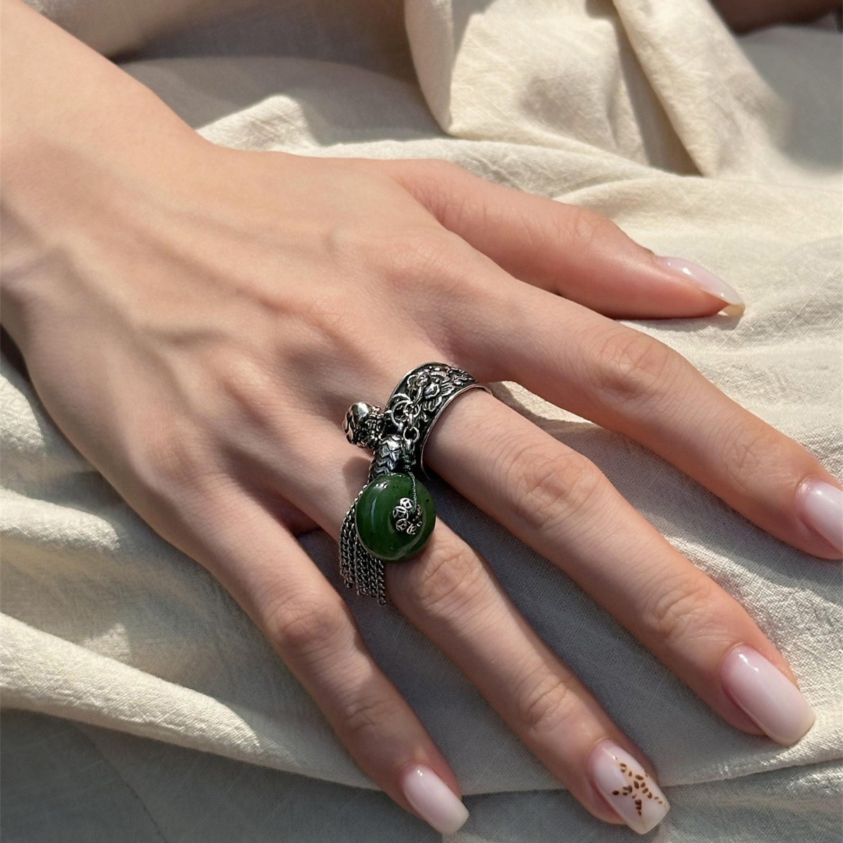 WJFH-ARTS New Chinese Style Vi - Resin Art Ring Design review and price