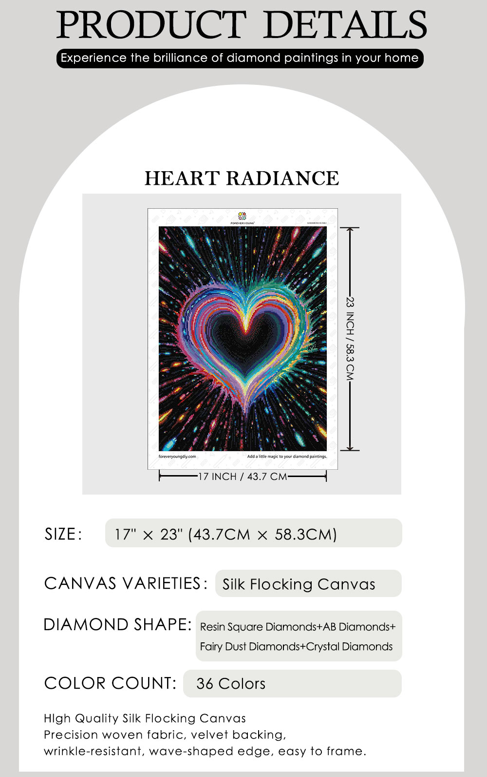 ForeverYoung 43.7×58.3cm Heart - Resin Art For Beginners review and price