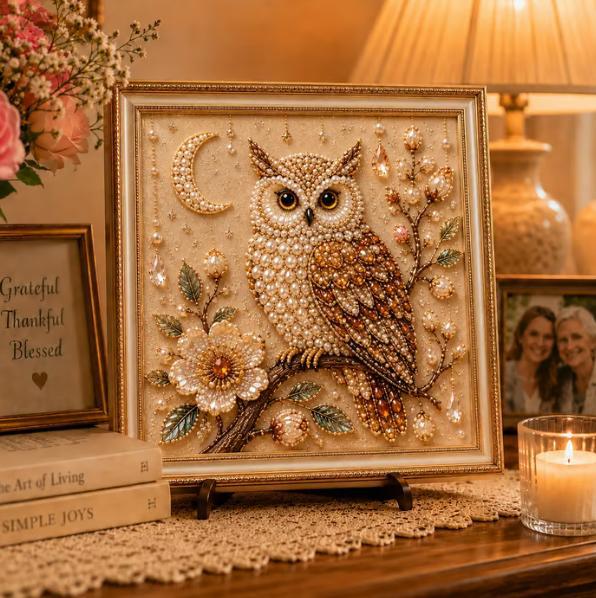 Owl Diamond Pearl Art DIY Pain - Resin Art For Beginners review and price