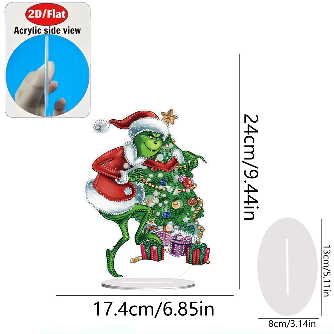 2D / Flat 1pc Fun Christmas Gr - Resin Art Glitter review and price