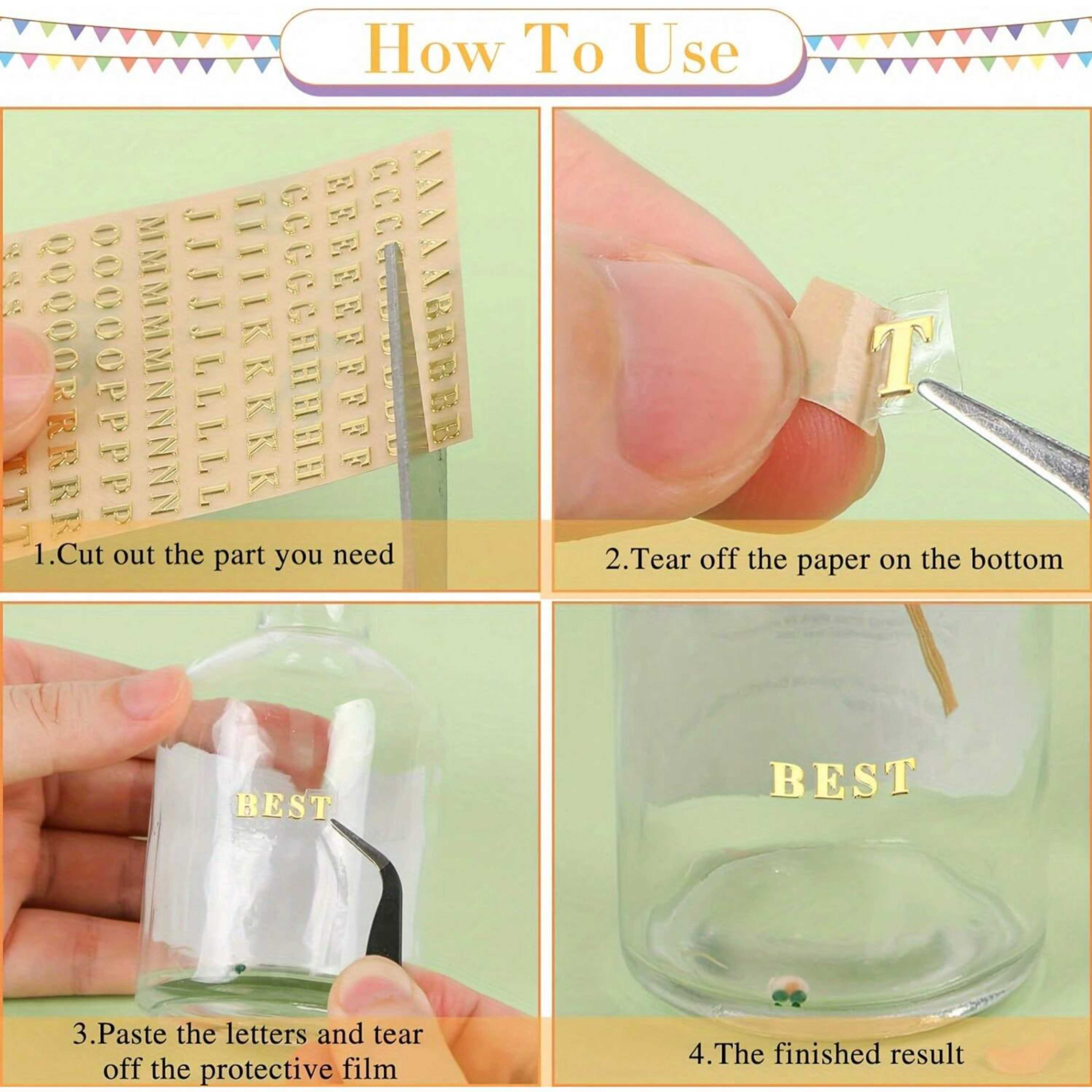 12 Letter Resin Stickers, Mini - Resin Art Glitter review and price