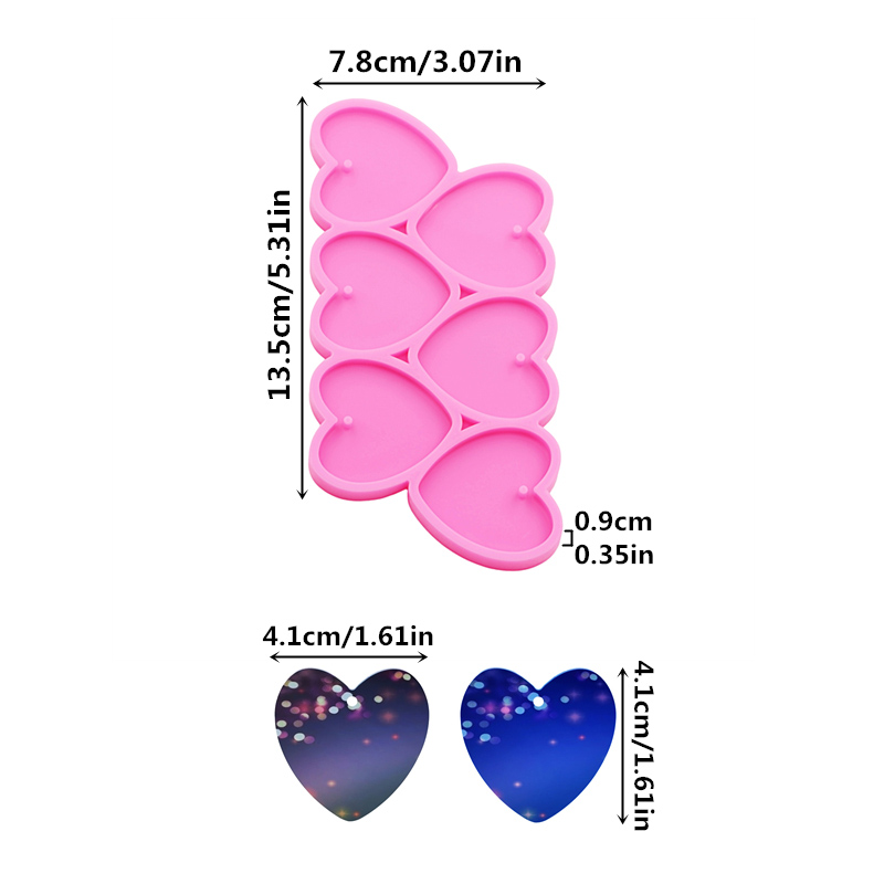 GJ-226 Shiny Heart Shape DIY E - Resin Art Heart review and price