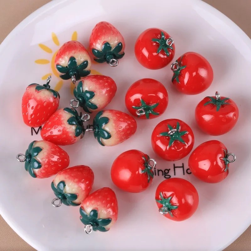 10 Pieces Realistic 3D Strawbe - Resin Art Accessories review and price