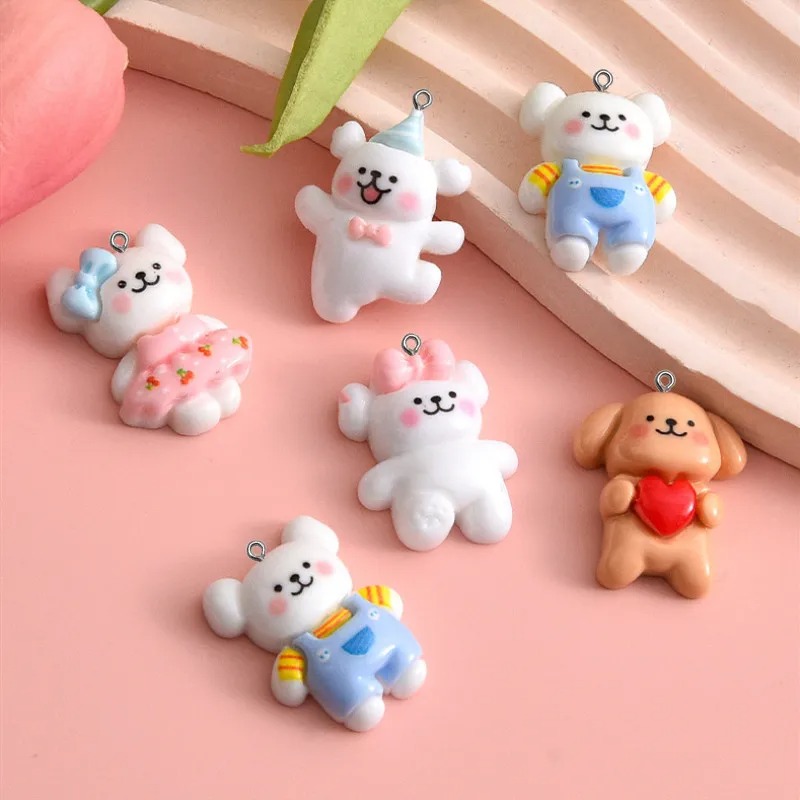 10pcs Cartoon Dog Resin Charms - Resin Art Accessories review and price