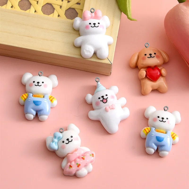 10pcs Cartoon Dog Resin Charms - Resin Art Accessories review and price