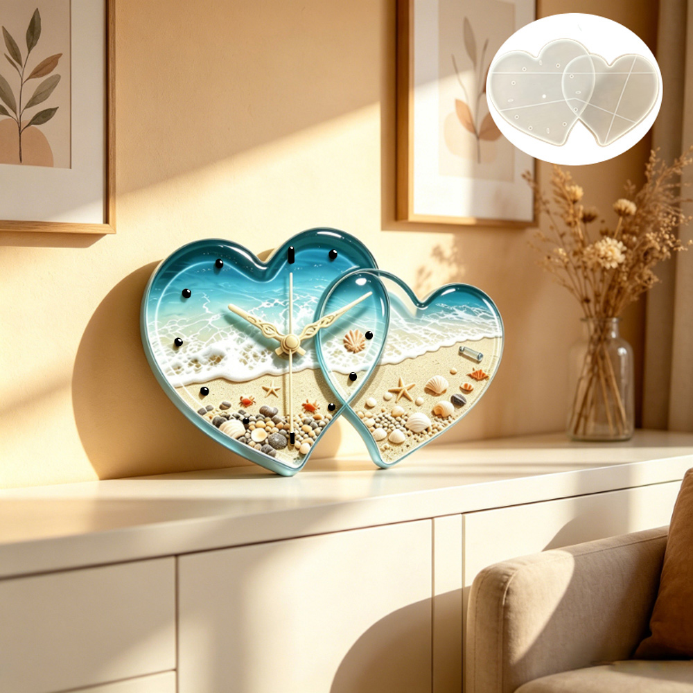 Love connected heart shape clo - Resin Art Heart review and price