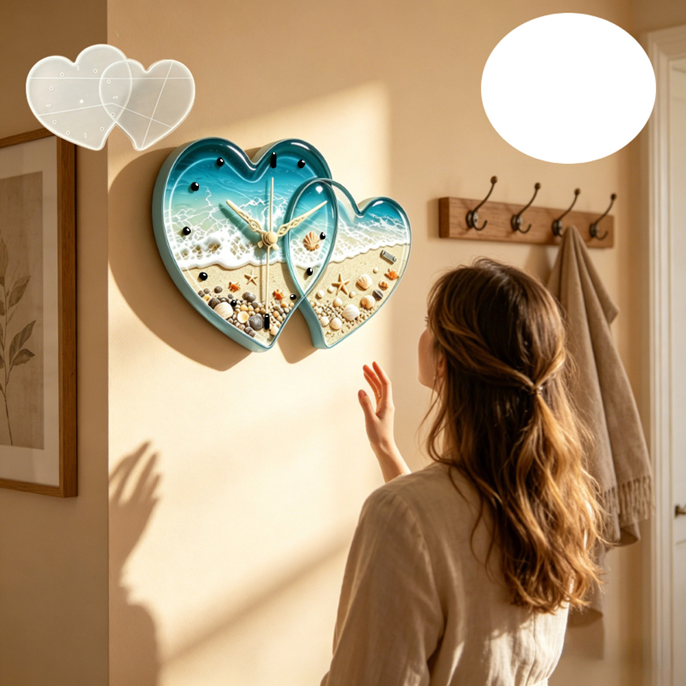 Love connected heart shape clo - Resin Art Heart review and price