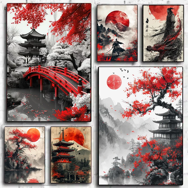 Samurai Warrior Red Moon Diamo - Resin Art And Deco review and price