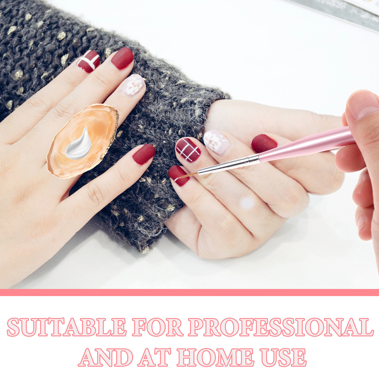 6Pcs Resin Nail Color Mixing P - Resin Art Ring Design review and price