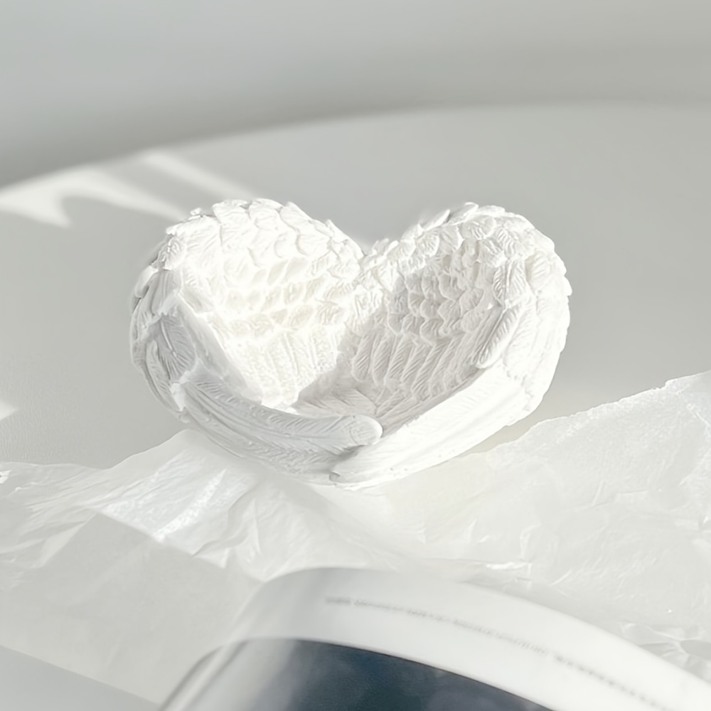 1pc Angel Wing Heart Silicone  - Resin Art Heart review and price